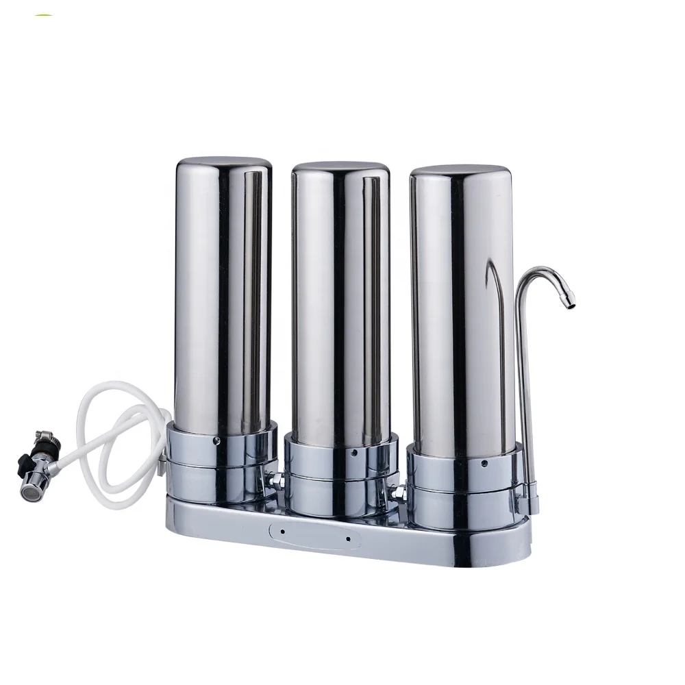 Countertop Triple stainless steel water filter  purifier for kitchen
