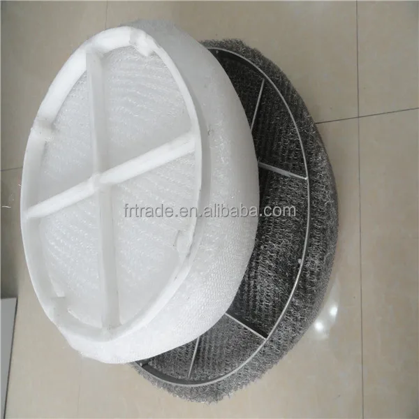China exhaust purification vapor-liquid mesh/knitted wire mesh demister pad for silencer