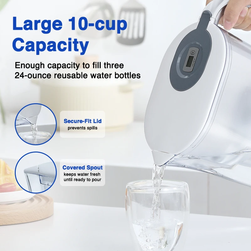 High Water Capacity Potable Household Drinking Water With Filter Remove Bacteria Filter Pitcher Jug