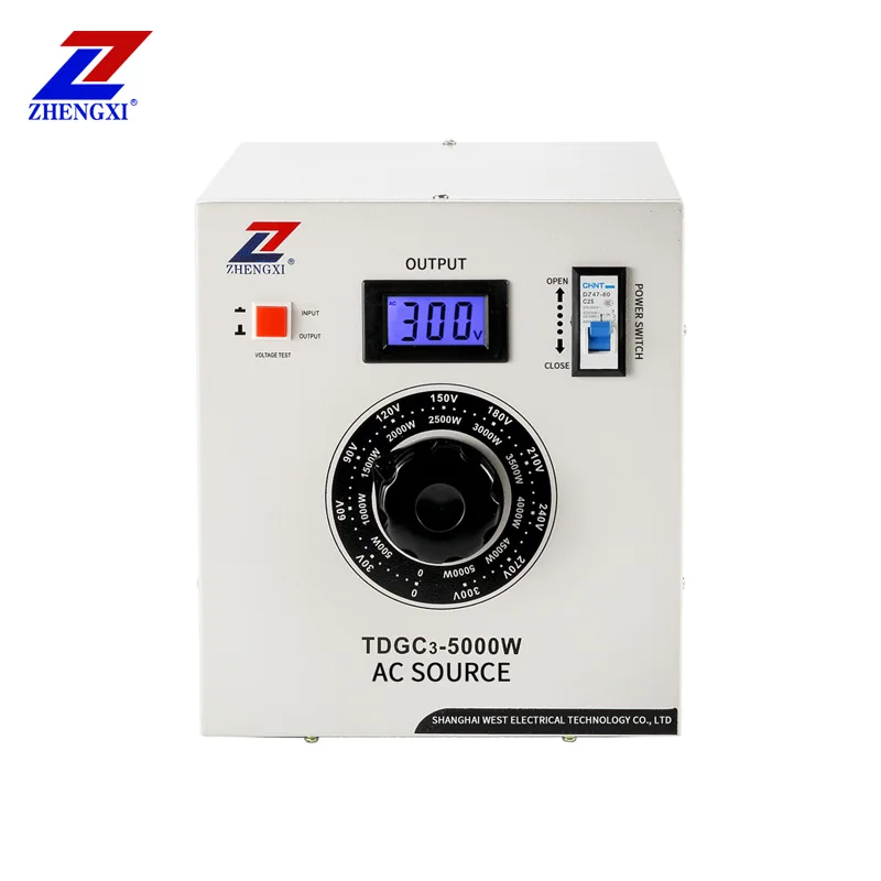 ZX TDGC3- 5000VA  5000W Single phase 0v to 300v adjustable automatic voltage regulators 220V stabilizers