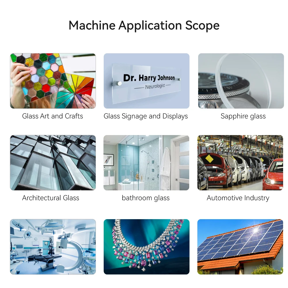 High accuracy glass cutting machine fiber laser cutting machine 600*700mm 10-100w for large area with chiller water cooled