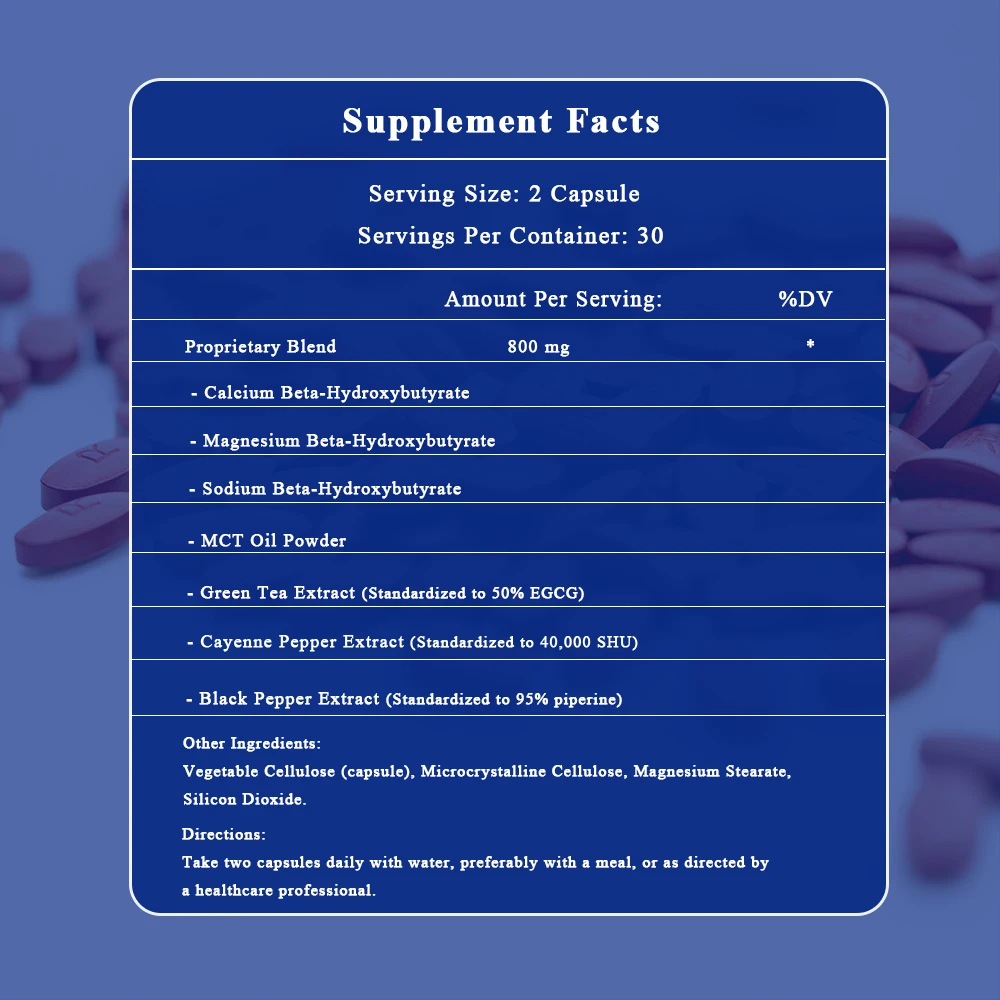 Oem Herbal Supplement Keto Bhb Capsules Bottles Enhancement of Sports Endurance Manufacturers