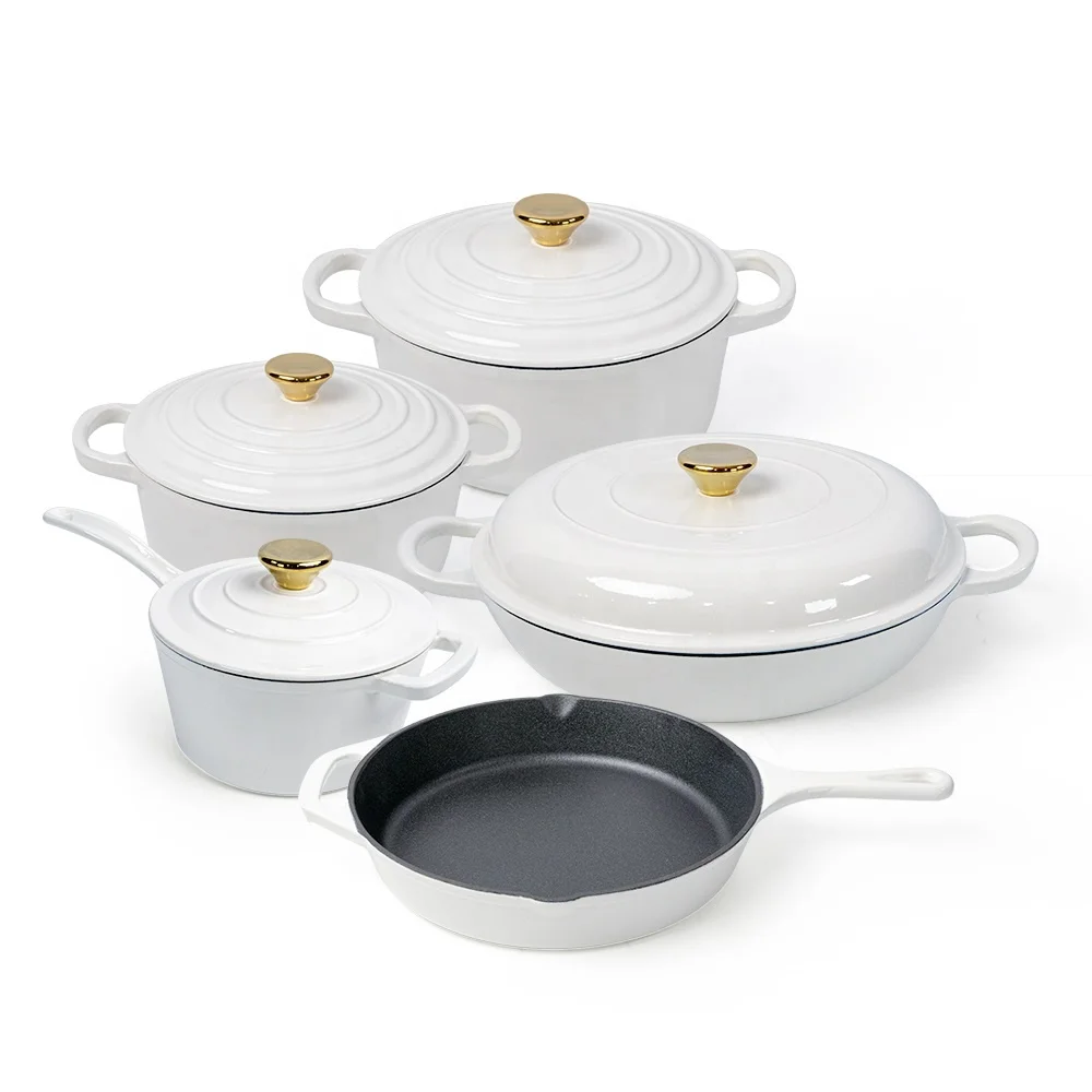 Nonstick Dutch Oven Enameled Cast Iron Food Warmer Casseroles Cooking cookware sets