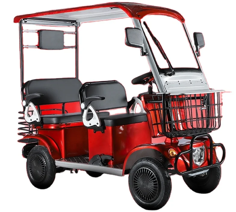 Household small pick-up and drop-off children old man moped battery car Four-wheel electric car with shed new elderly scooter