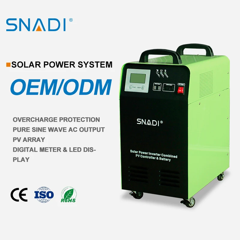 Solar Power Generators 1000W 24V 30A Pure Sine Wave AC DC Portable Home standby Generator