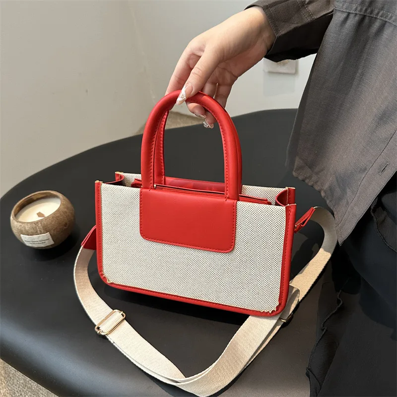 2024 New Summer Simple Handbag Casual Large Capacity Small Square Lady Popular Shoulder Sling Bag Women Fashion