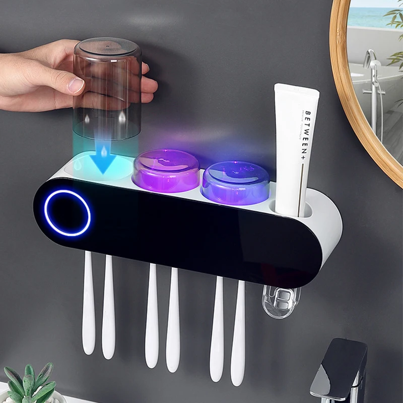 WF Multifunction Portable Uvc Brush Sterilizer Toothbrush Holder Sanitizer Family Toothbrush Sterilizer for Five People