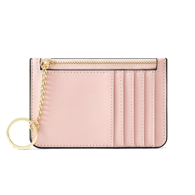Taomicmic wholesale factory price Simple Style Mini pu LEATHER cardholder girl Women functional  Credit CardHolder factory price