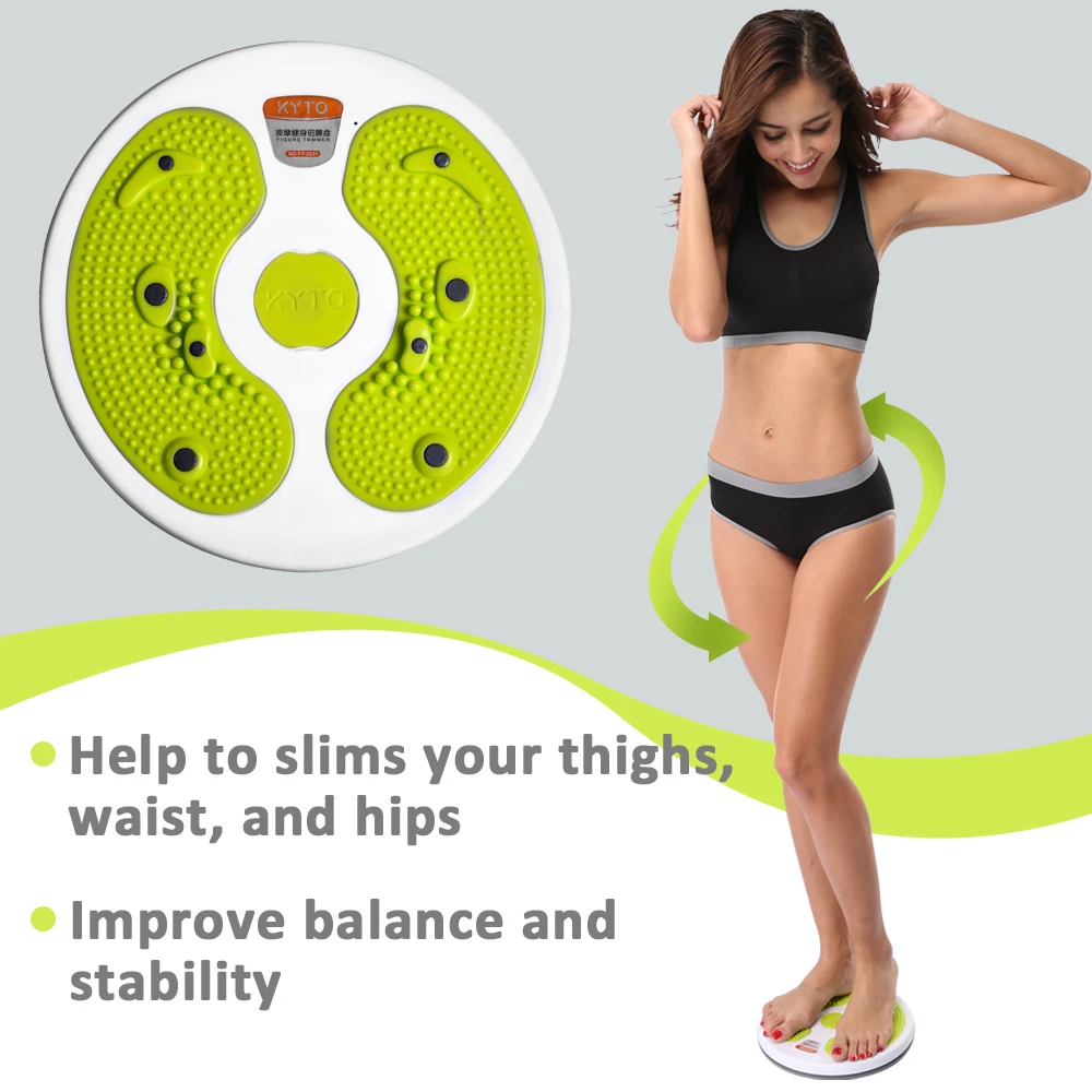 KYTO Waist Disc Fitness Figure Trimmer Twist Board Slimming Body Equipment-Foot-shaped Pedal Balance Board For  Sports KYTO2231