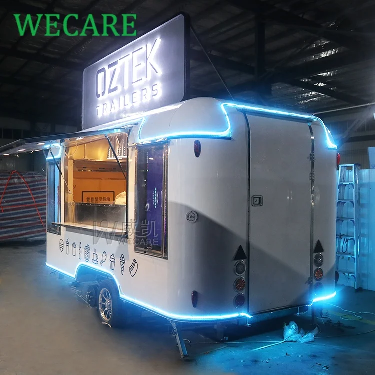 Wecare уличный мобильный телефон airstream кофе bbq продовольственный прицеп полностью оборудованный отель пицца Тако закуски Фаст-Фуд Грузовик для продажи в США