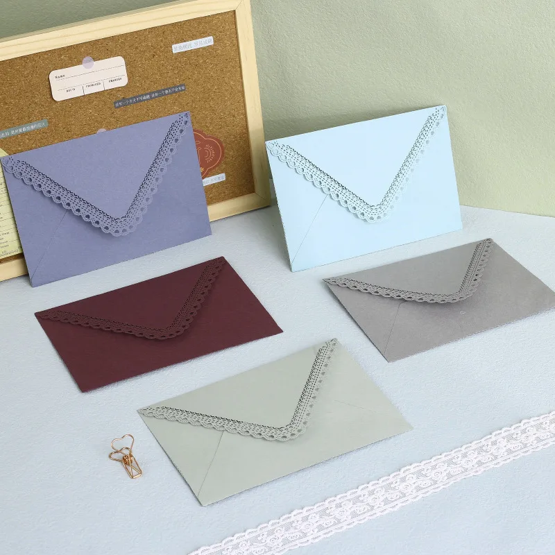 Classical White Black Kraft Blank Mini Paper Window Envelopes Wedding Invitation Envelope Gift Envelope