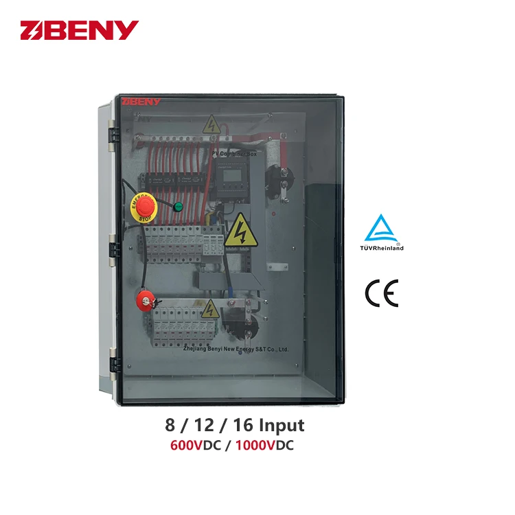 Beny 8in1out 16in1out AFCI Dc Combiner Box Ip65 1000 В Pv Combiner Box для фотоэлектрической системы солнечных панелей