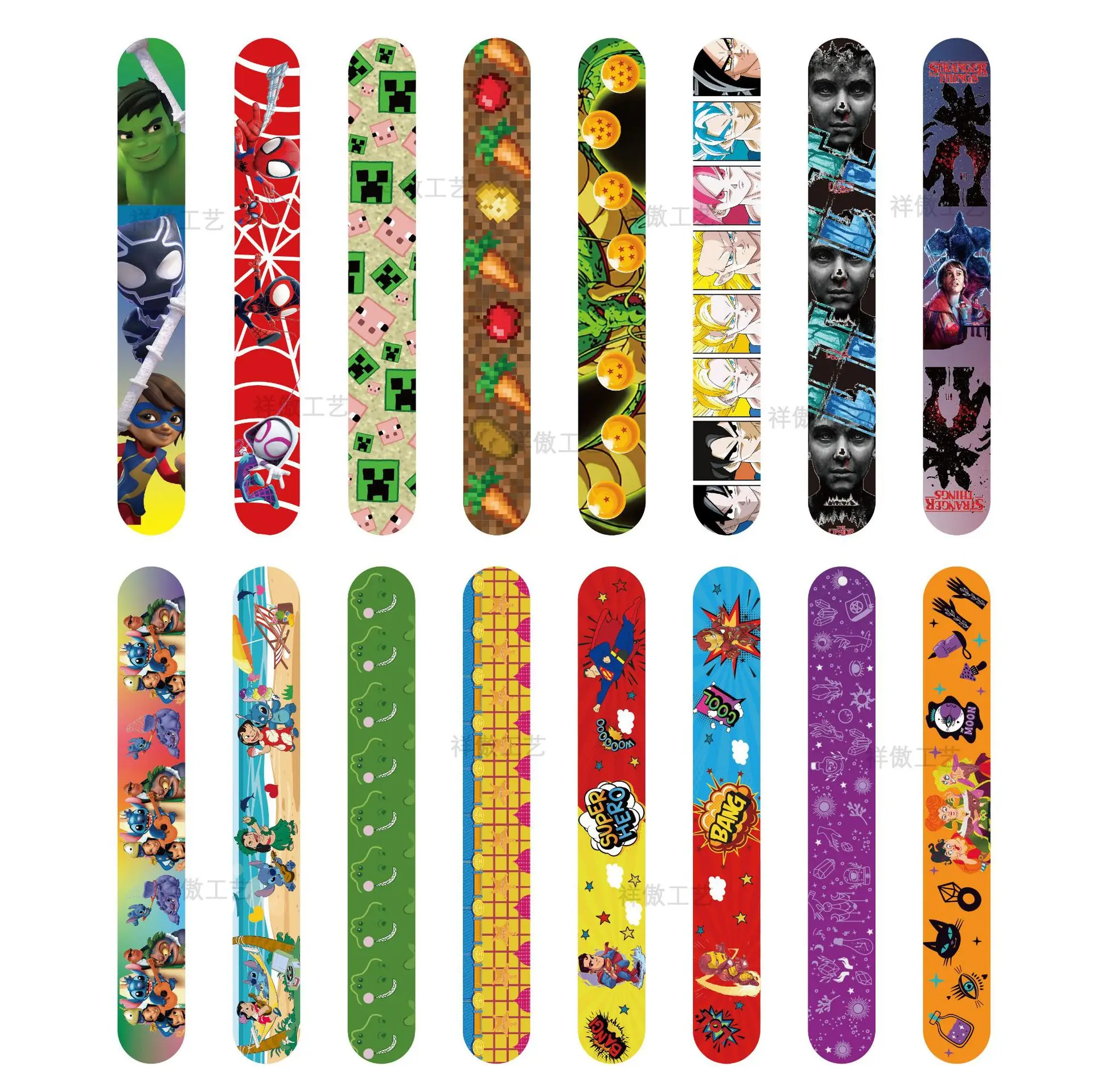 Slap Circle Bracelet Kids Slap Circle Party Wristband Popular Cartoon Bracelet