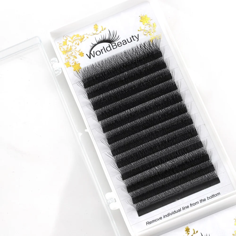 Worldbeauty Korean Pbt Fiber Wholesale W V shape yy Volume Eyelash Extension Supplier Products yy shape eye lashes extensions