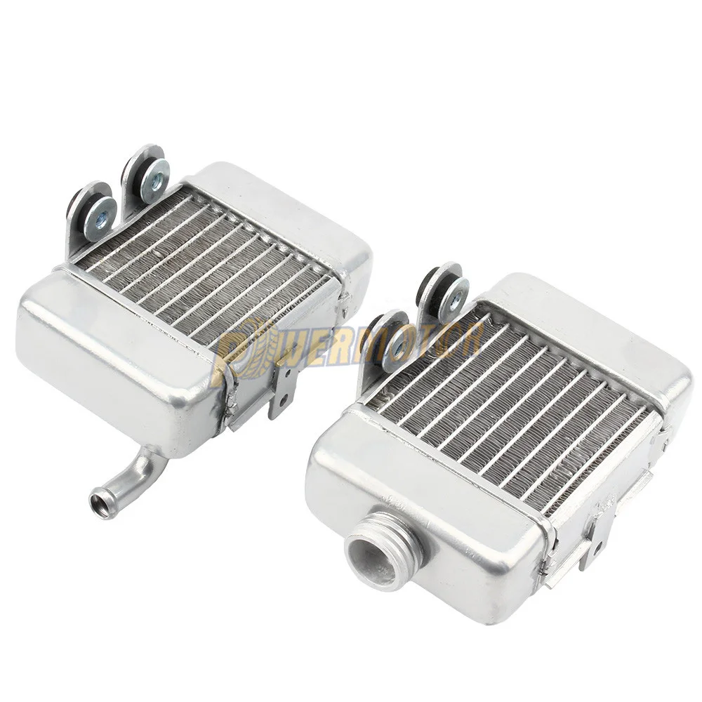 For 50 SX SXS Mini 49cc 50cc Alloy Radiator Kit Water Cooled Mini Cross Dirt Bike Pit Bike Motorcross Motorcycle