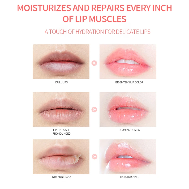 Custom Logo 2 in 1 Kiss Lip Mask Care Sleeping Lip Set Nourishing Soothing Beauty Temperature Change Color Mouth Orange Lipmask