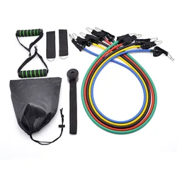 Workout Elastic Band Fitness Latex 11 pcs 150lbs Heavy Resistance Bands Tubes