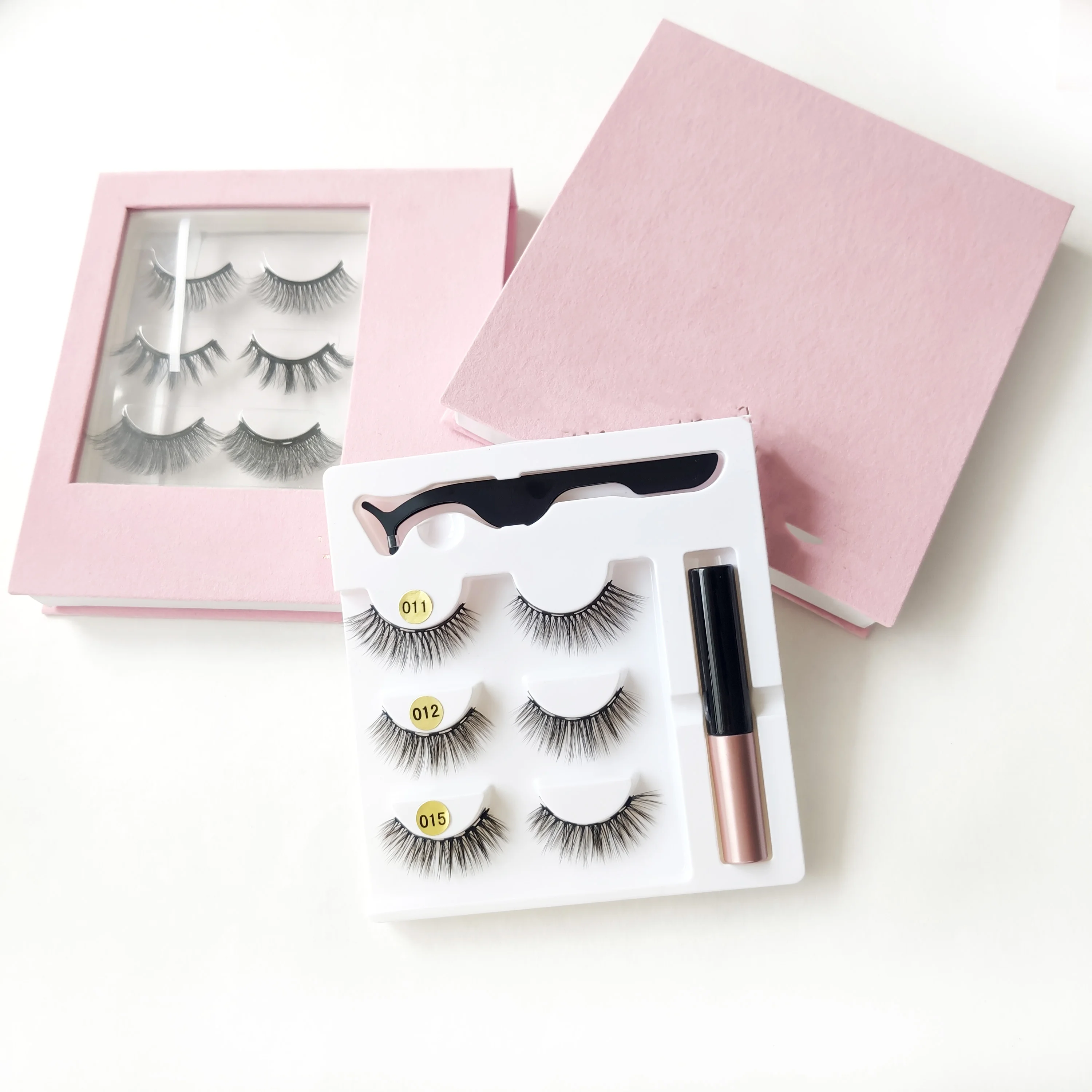 Wholesale Luxury Styles latest Natural Soft Lashes Faux Mink Material handmade High Quality Magnetic Eyelashes
