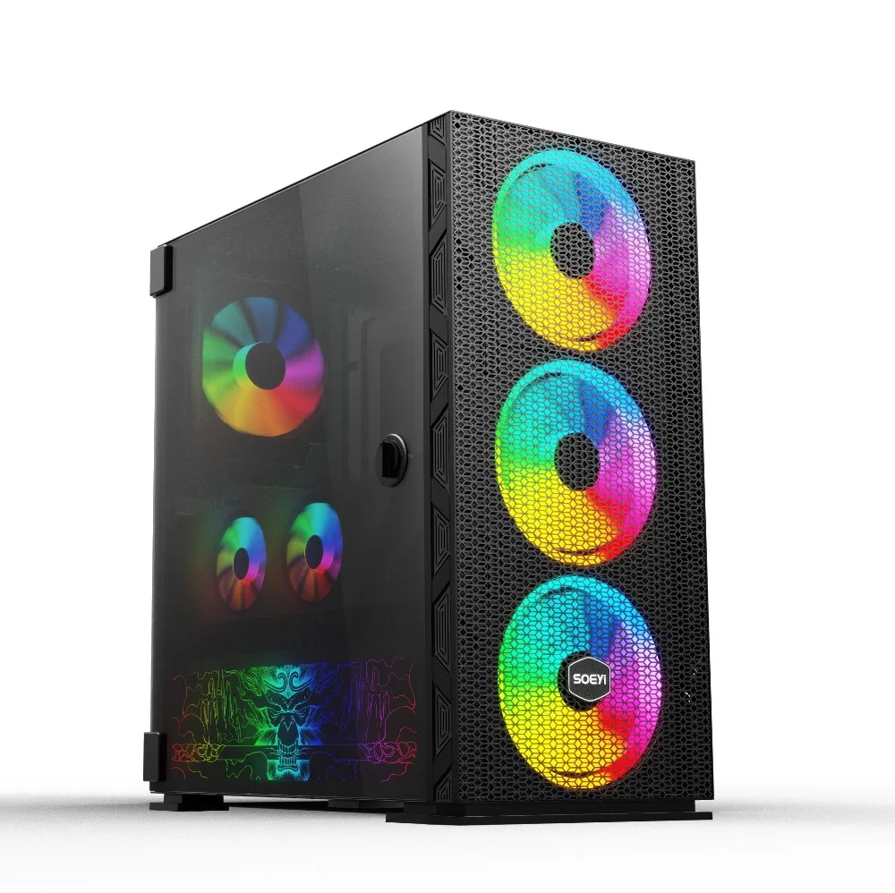 OEM ATX Mid-Tower ПК игровой корпус ARGB закаленное стекло компьютер