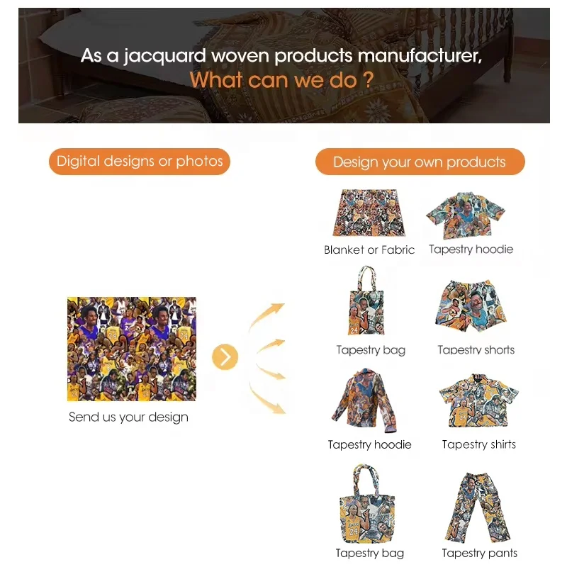 LOW MOQ Customizable anime tapestry hoodie Yarn Dyed Tapestry Design Poke Z Mon Hoodie for Men