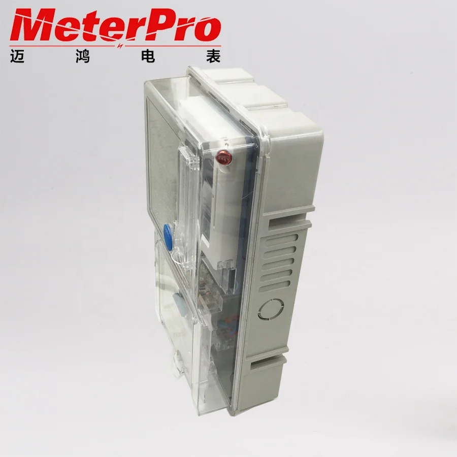 Full set wired prepaid electricity meter box with meter and circuit breaker