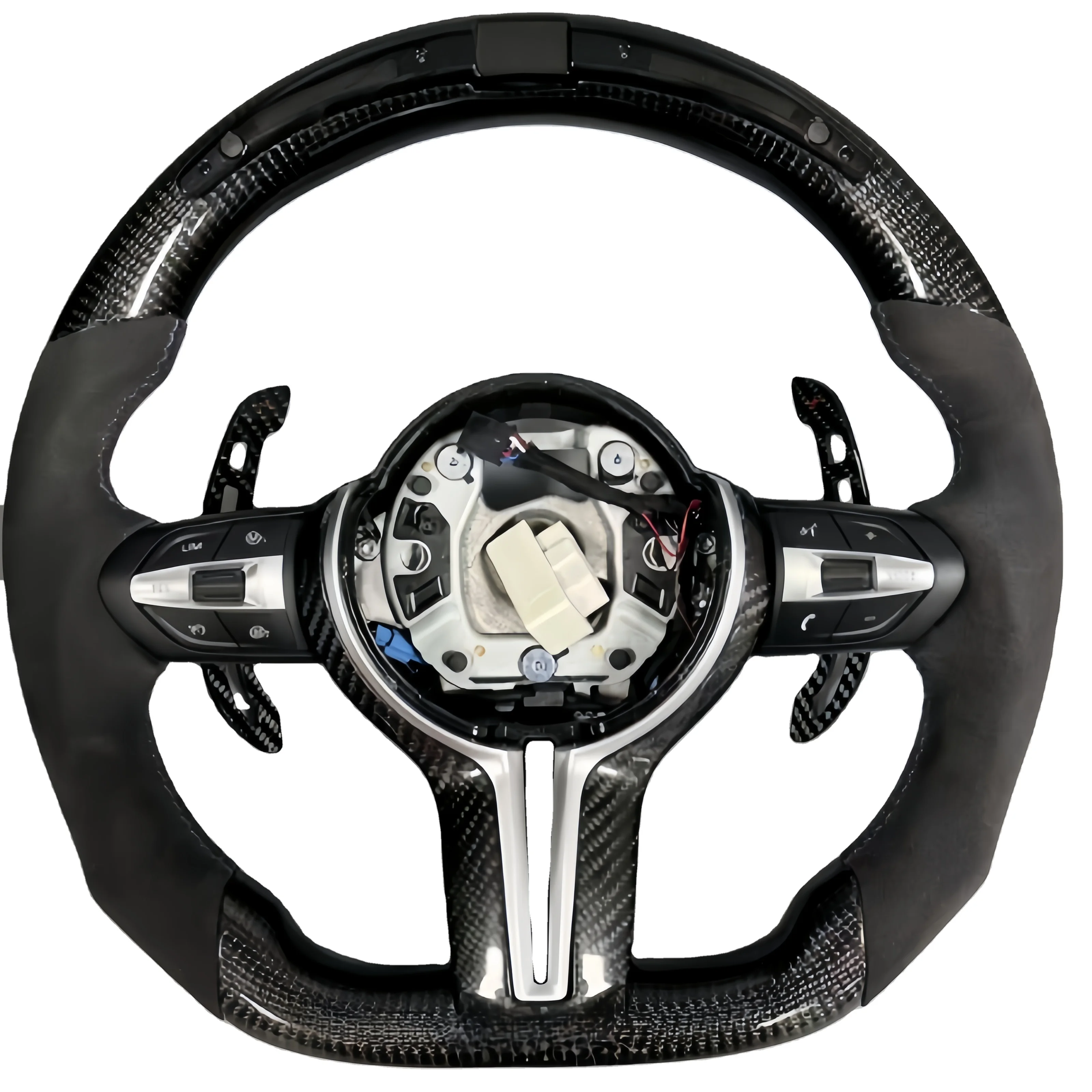 Custom Leather Carbon Fiber Smart LED M Sport Steering Wheel For BMW F10 F30 F32 F20 F07 F01 F02 F22 F87 F12 F06 F35 F80 F36