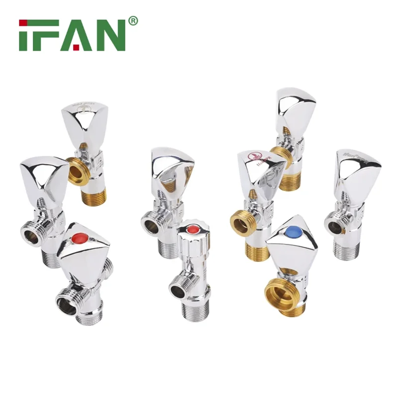 IFAN 1/2 Hot And Cold Water Brass Angle Stop Valve Chrome Brass Angle Valve
