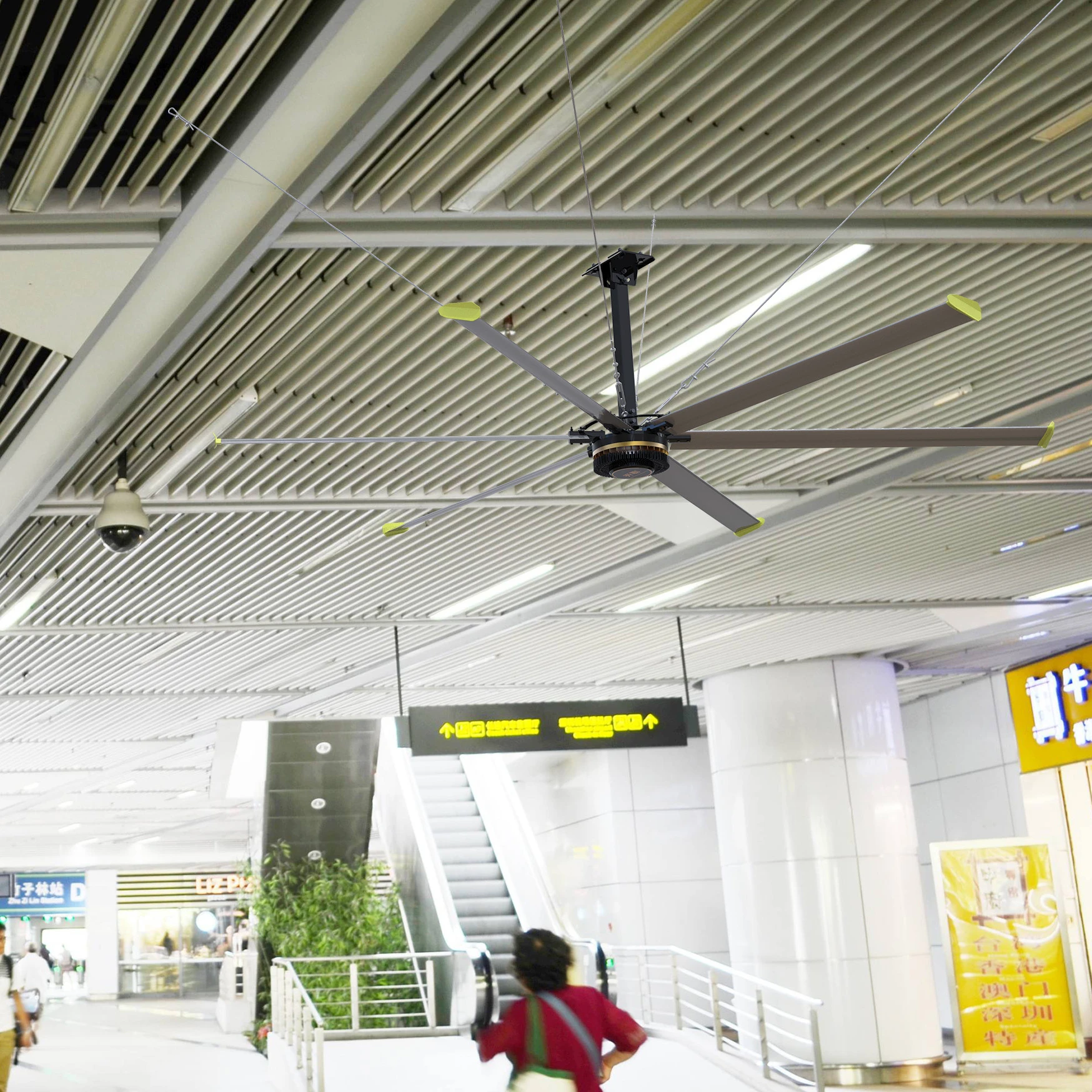 7.3meters giant ceiling fan HVLS ventilation fans cooling fan