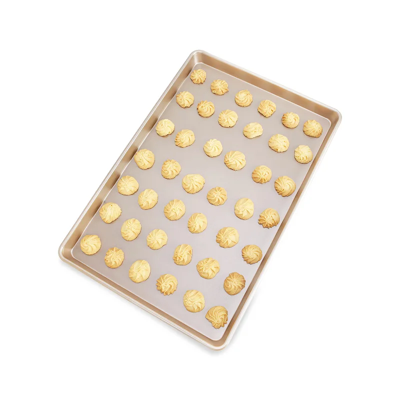 
CHEFMADE 400mm*600mm Large Non Stick Aluminium Foil Square Rimmed Stackable Cookie Sheet Cake Pan Baking Tray For bun Baking 