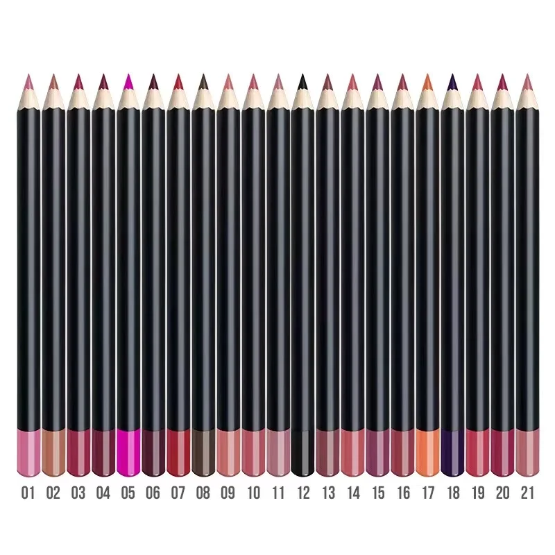 Customizing Private Label Cosmetic Makeup Creamy Lip Liner Cruelty Free Matte Dark Brown Pencil Vegan Lip Liner Wholesale
