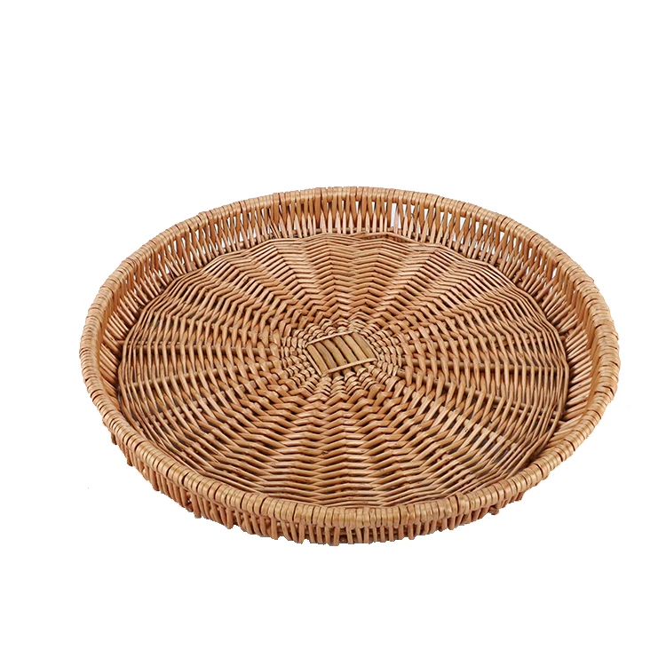 Kitchen Wicker Rattan Water Hyacinth Bread Tray Basket Woven Storage