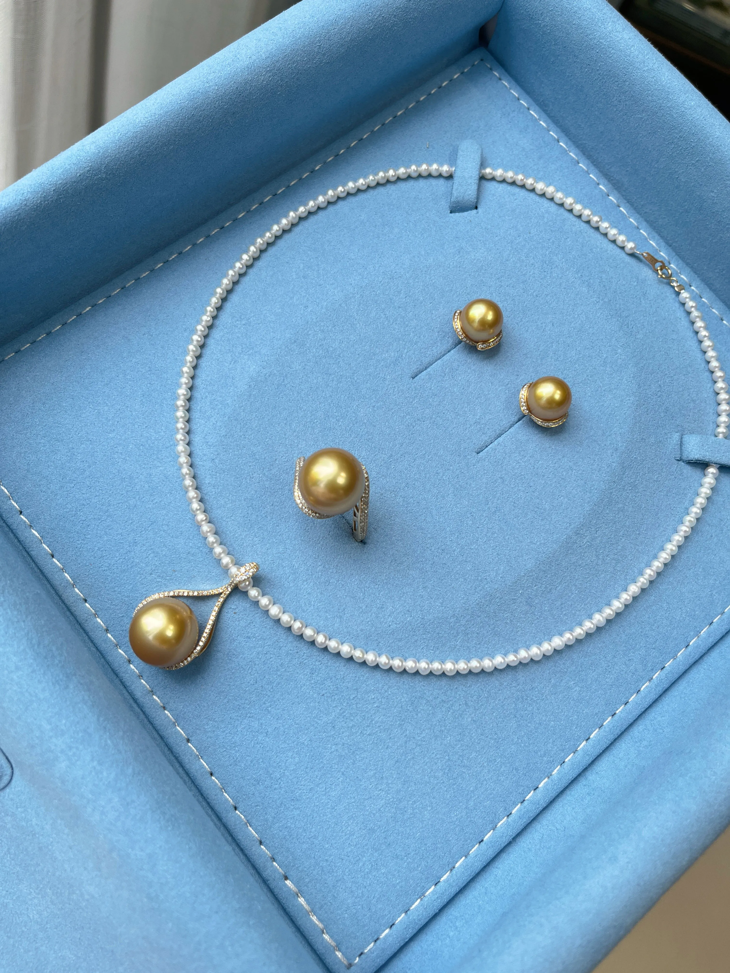 diamond engagement girl wholesale price 18k solid gold irregular pearl ring for women moissanite name free shipping pearl ring