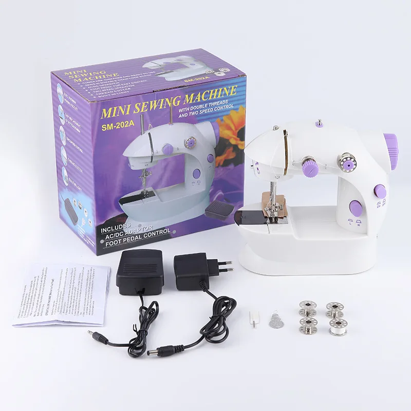 Hot Sale Mini Size Handheld Convenient Multi Function Sewing Machine Home Domestic 2-speed Double Thread Portable Electric