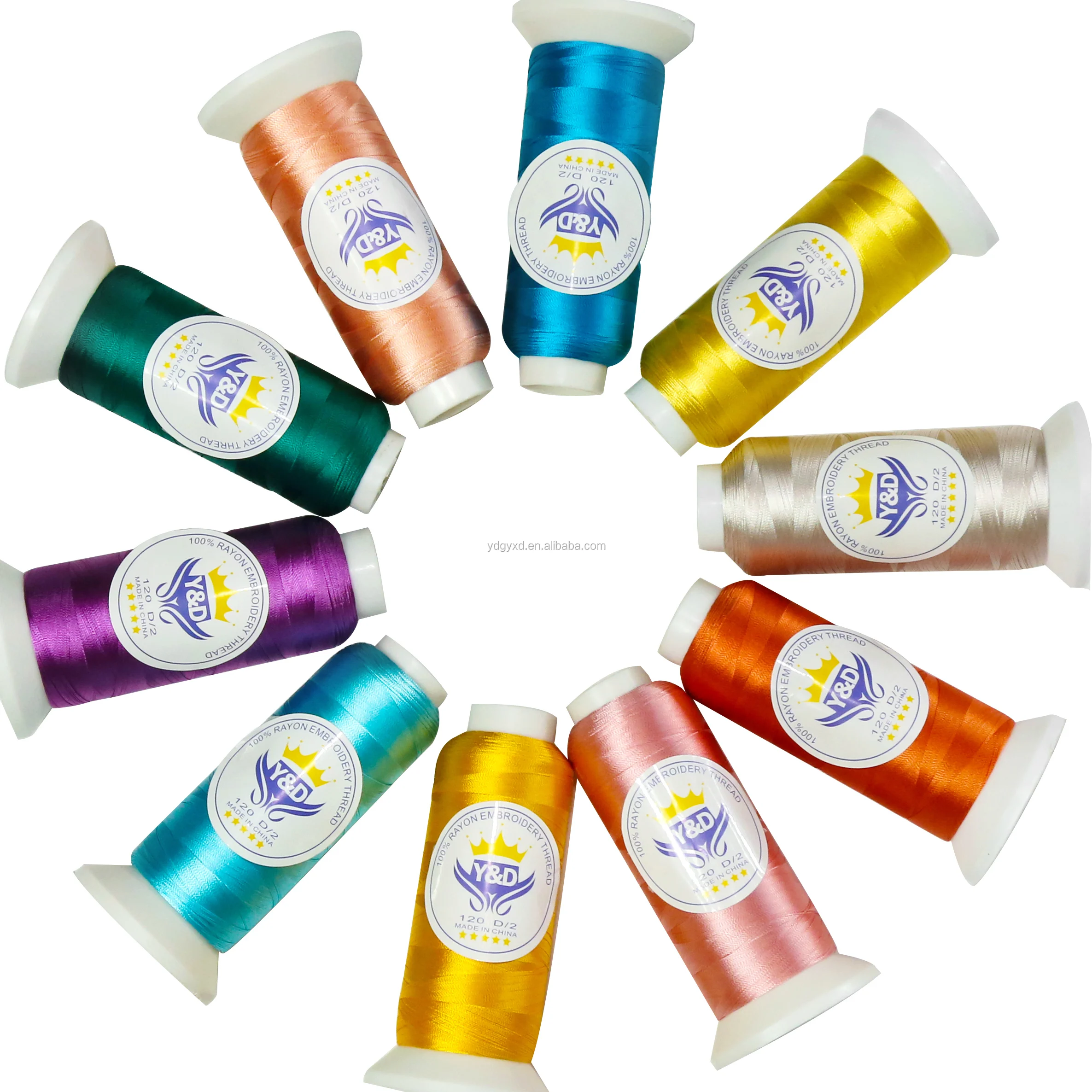 Wholesale Economical Custom Design 120d/2 Viiscose rayon embroidery forlangfang industry  machine thread