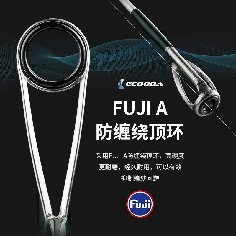 ECOODA EBTA II Black Thunder Rock Fish Rod Fast and Slow Carbon Glass Material for Carp Bass Sea River Lake Stream Fishing