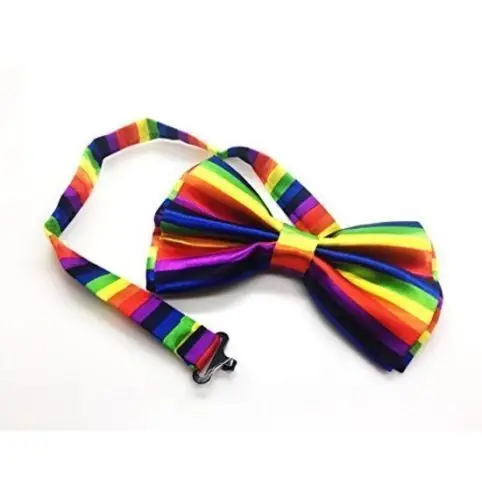 Clown Circus Fancy Dress Costume Suspenders Bow Tie  Rainbow Halloween supplies