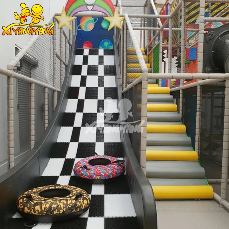 Space theme kids amusement park playground equipment large maze for indoor playground