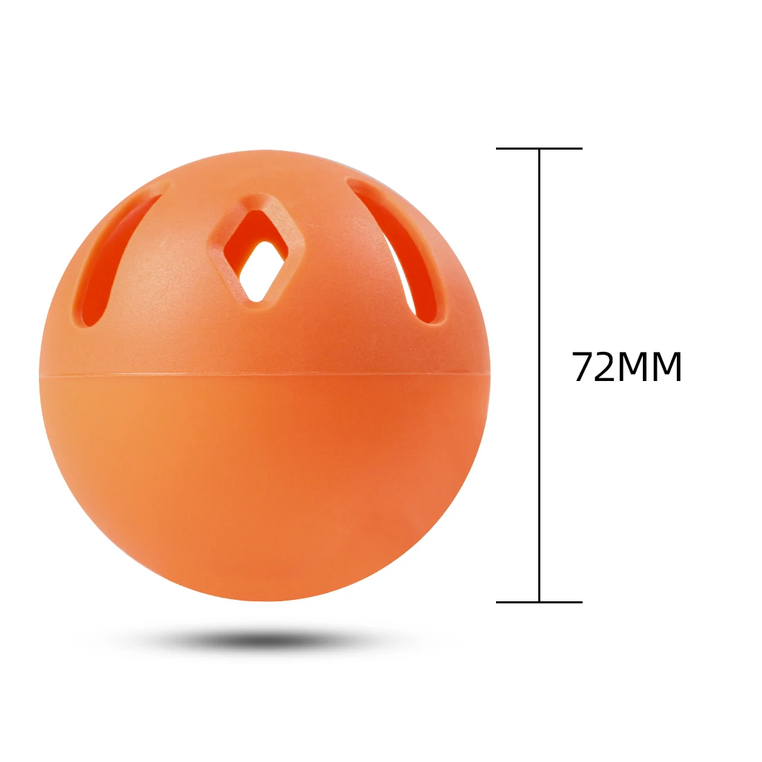 Wholesale Customized Holes 72mm EVA  Plastic Ball Indoor  Sports Plastic Orange Practice Baseball