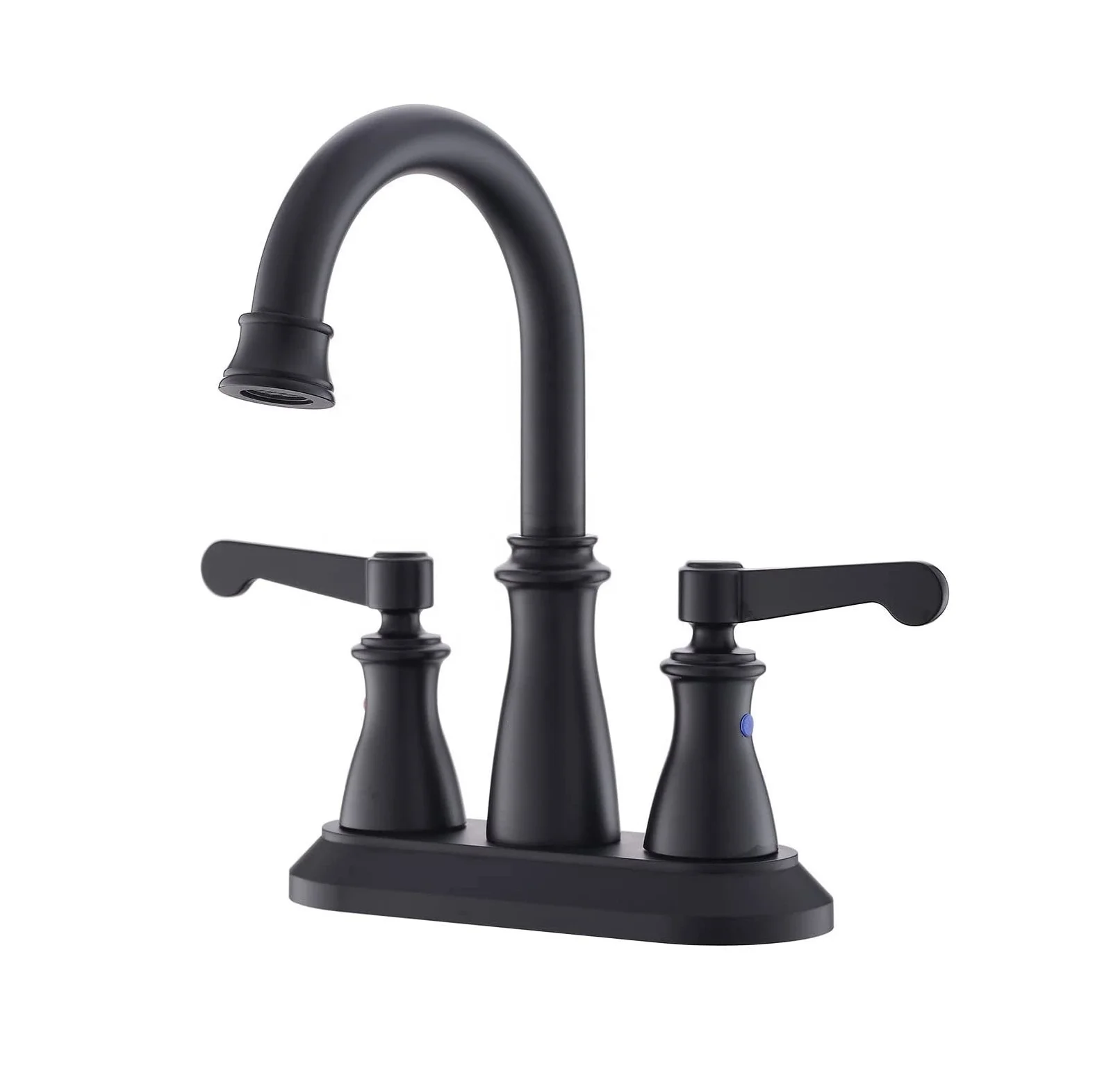 APS133-MB 3 Hole Classic Black Sink Double Bathroom Taps Washroom Basin Faucet With Two Handle