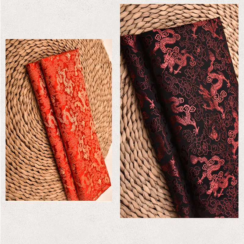 Низкая цена нейлоновая жаккардовая ткань с рисунком дракона материал для шитья рукоделия оптовая продажа тканей