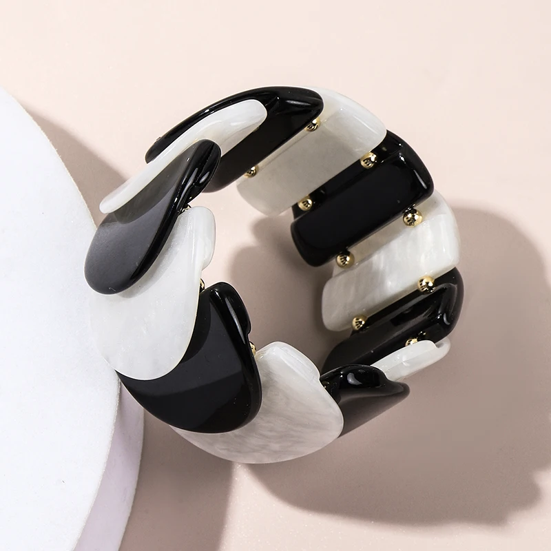 Amber Vintage Custom Design Fashion New Custom Design Resin Marble Bracelet Bangle Wristlet