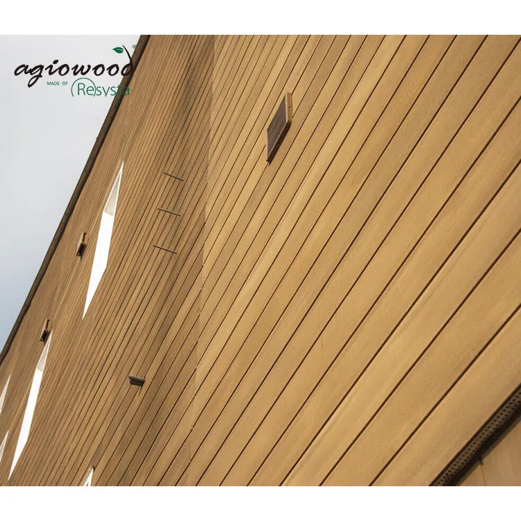 
Eco Waterproof Wallboard Wood Wall Panel Outdoor Integrated Resysta Exterior Wall Cladding 