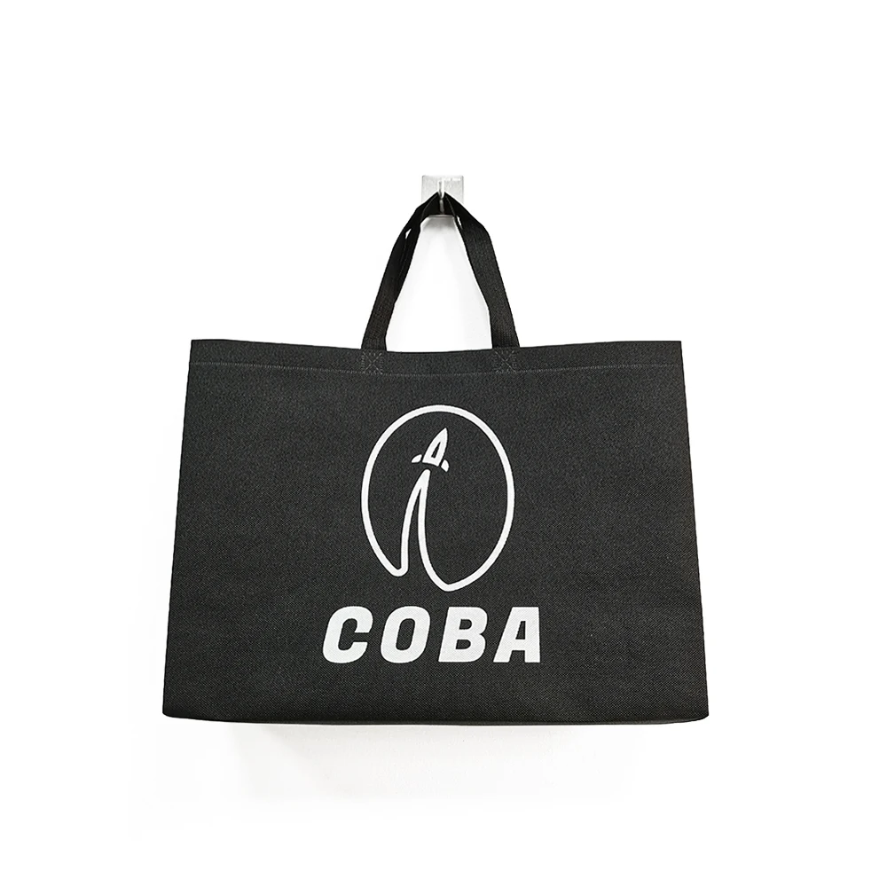 screen print white blue pp non woven bags,thank you non woven bags,non woven bag for small business