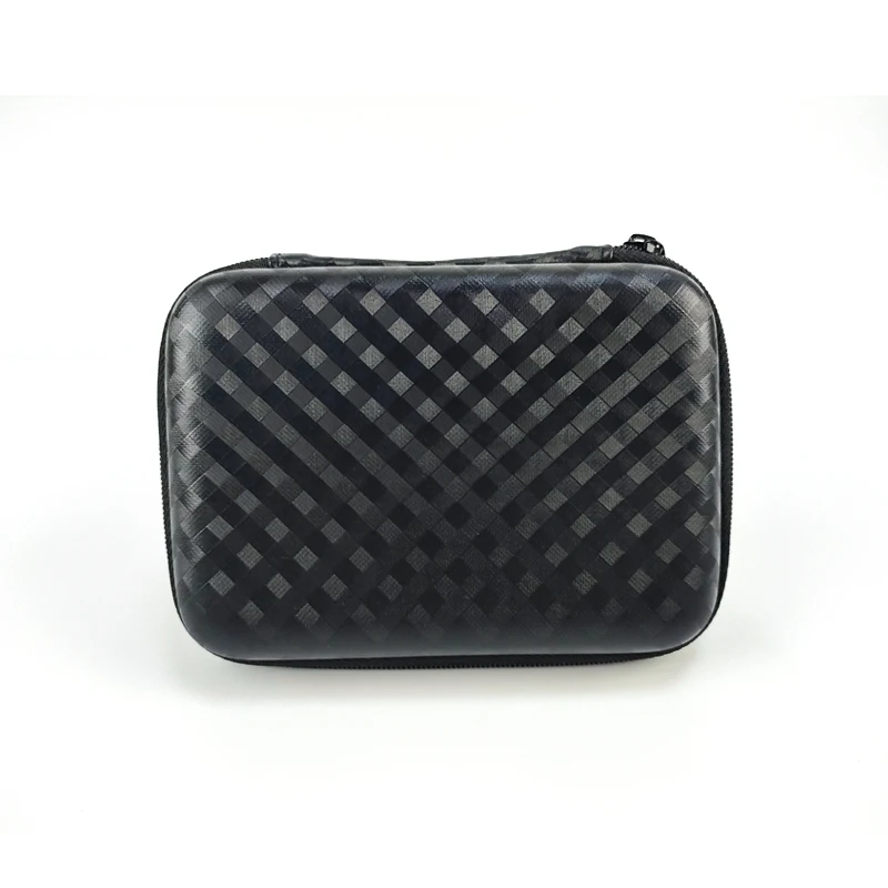 Custom Plaid Charger Box Black Square Data Cable Carrying Bag Travel Hard EVA USB Cable Case