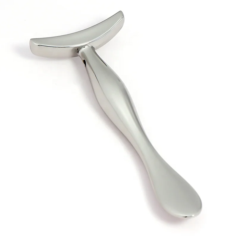 Customized logo U-shaped Cosmetic Spatula Face Lifting Small Make Up Metal Face Massage stick