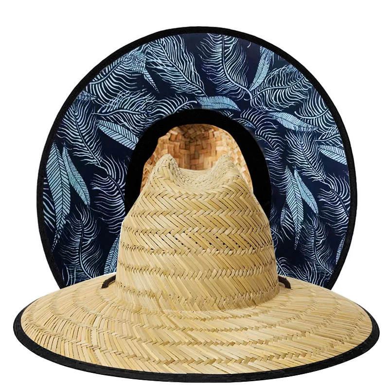 Custom High Quality Men Multi Color And Pattern Big Brim Florida Beach Summer Custom Lifeguard Hat