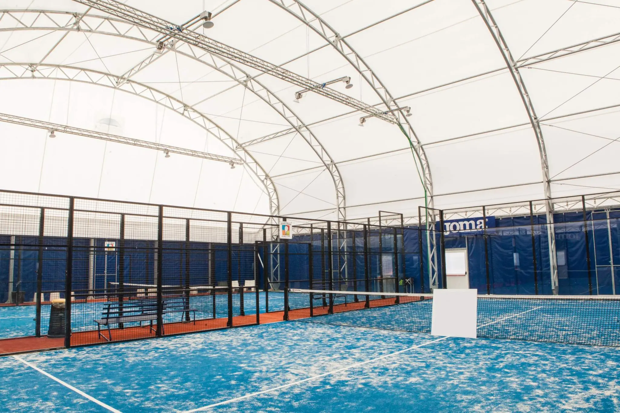 Large Indoor Padel Court Sport Tent by Manufacturer Panoramic Model with Steel and Glass Material Tennis Court Equipment Cover