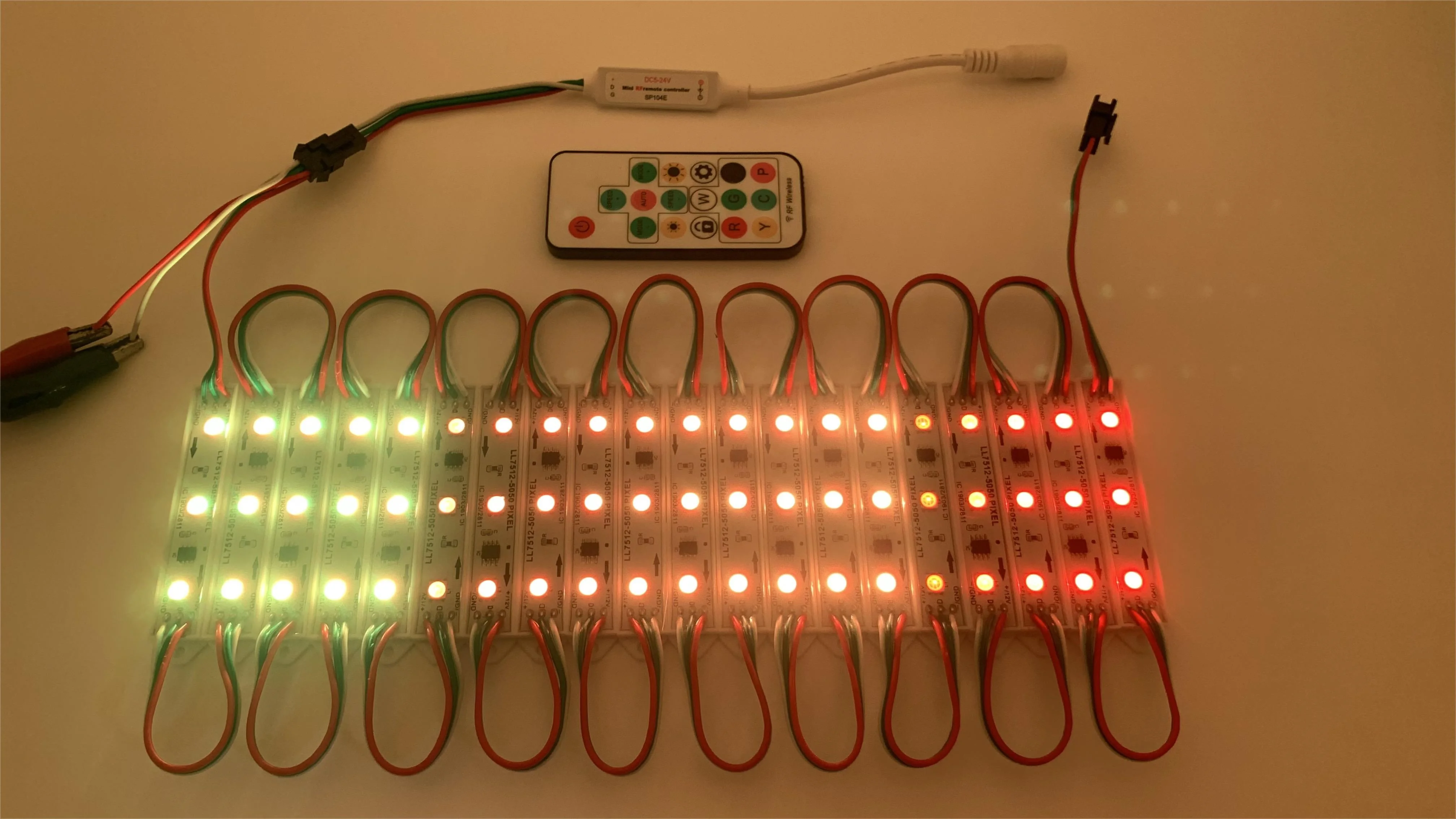 12V 3 LED Waterproof Digital RGB full color smart Pixel LED point Light addressable WS 1903 2811 LED Module
