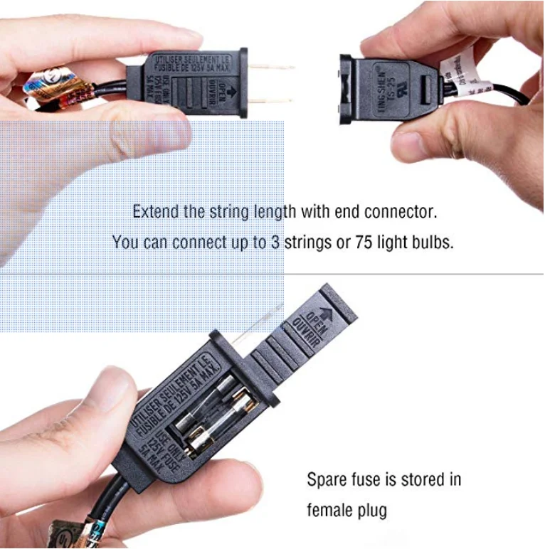 Лидер продаж 2019 Amazon уличная Погодостойкая Вольфрамовая лампа G40 25 футов Висячие розетки идеальные светильники для внутреннего дворика