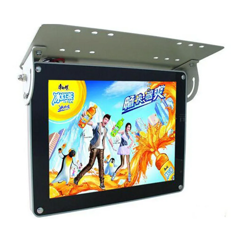 19 inch LCD DVD Bus Player LCD Advertising Display Screen Bus Hanging Monitor Small Size Screen for Bus